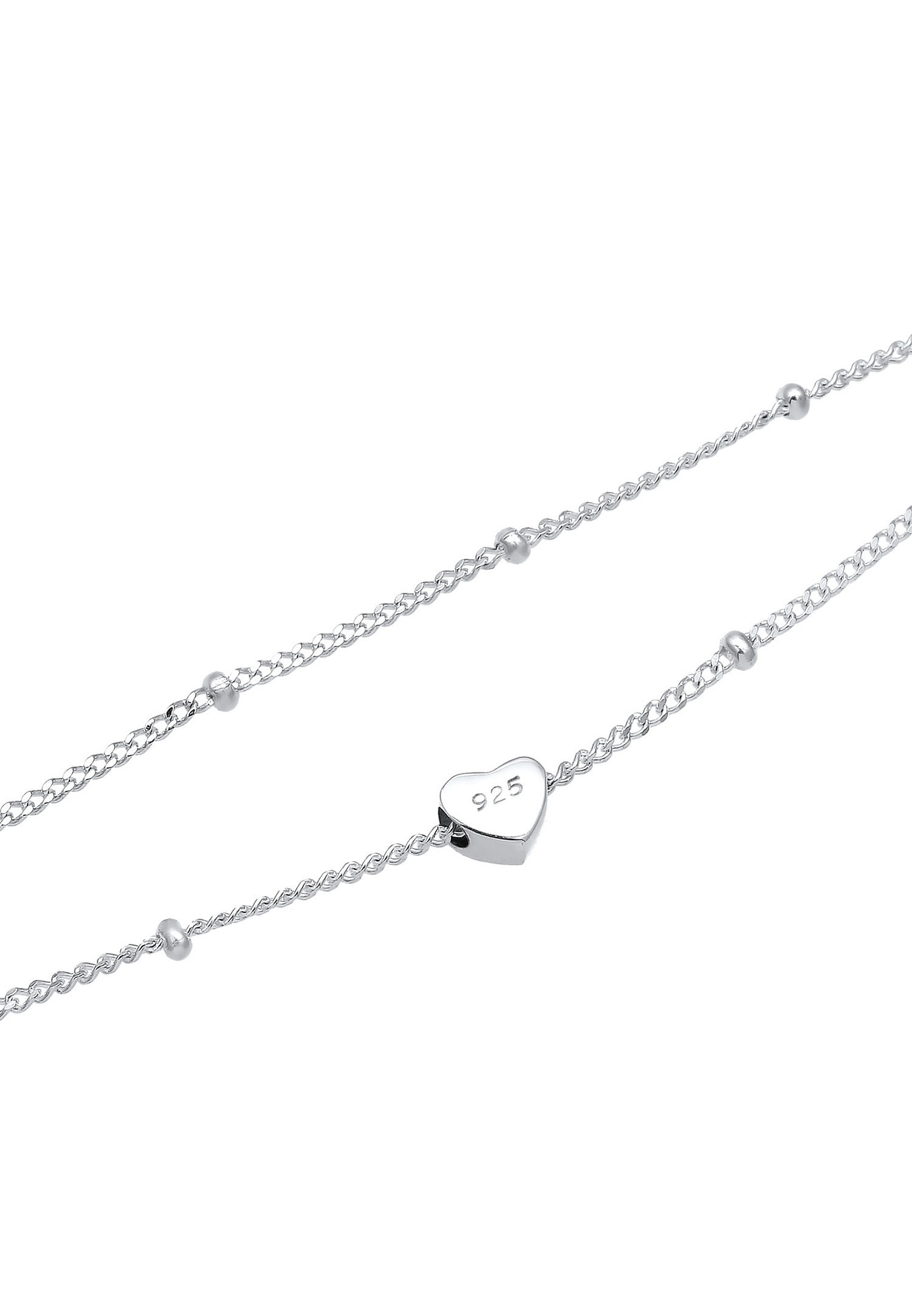 Collana girocollo da donna Elli con eleganti strati a forma di cuore in argento sterling 925.