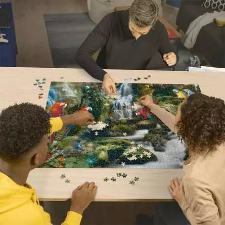 Puzzle 2000 Teile - Bunte Papageien im Dschungel