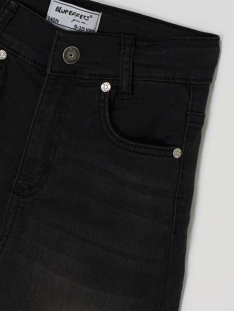 Wide Leg Jeans mit Stretch-Anteil in schwarz
