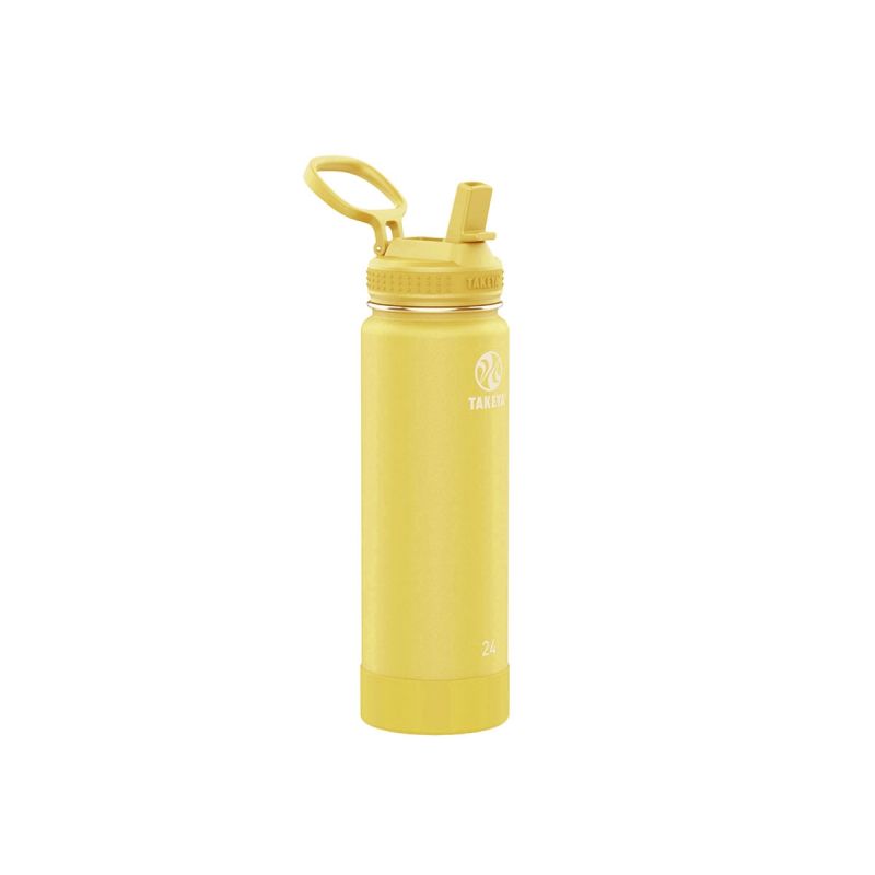 Takeya Actives Straw Insulated Bottle 24oz \/ 700ml Canary (51226)