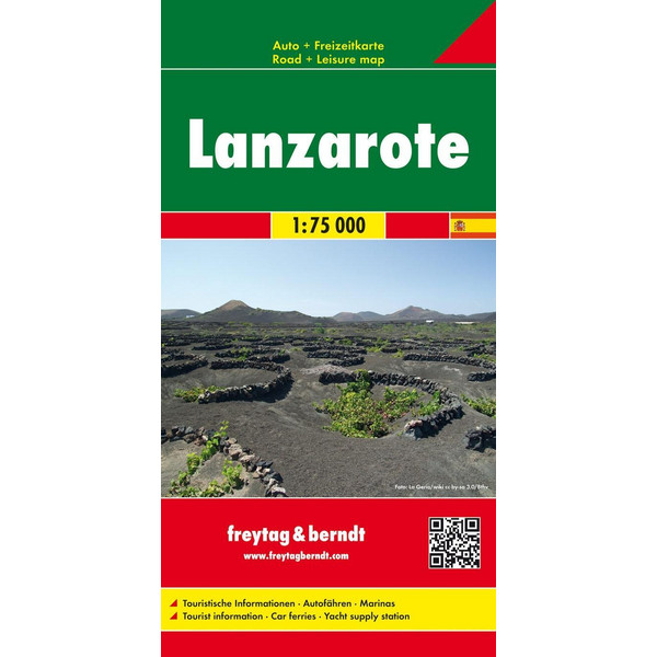 Lanzarote 1 : 75 000. Autokarte - Straßenkarte
