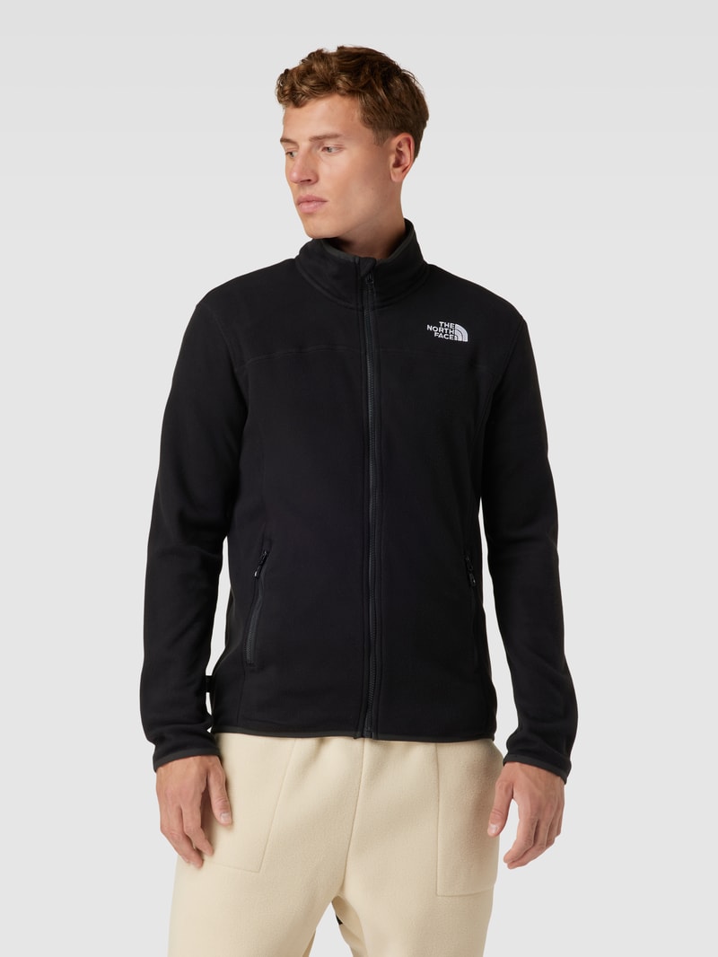 Fleecejacke mit Reißverschlusstaschen Modell '100 GLACIER' in schwarz