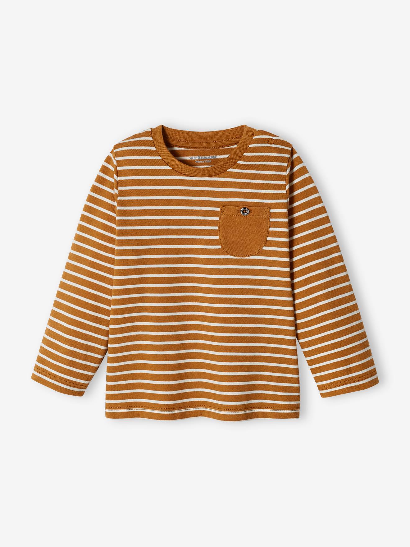 Lot de 2 T-shirts basics bébé motif animal et rayé bleu grisé
