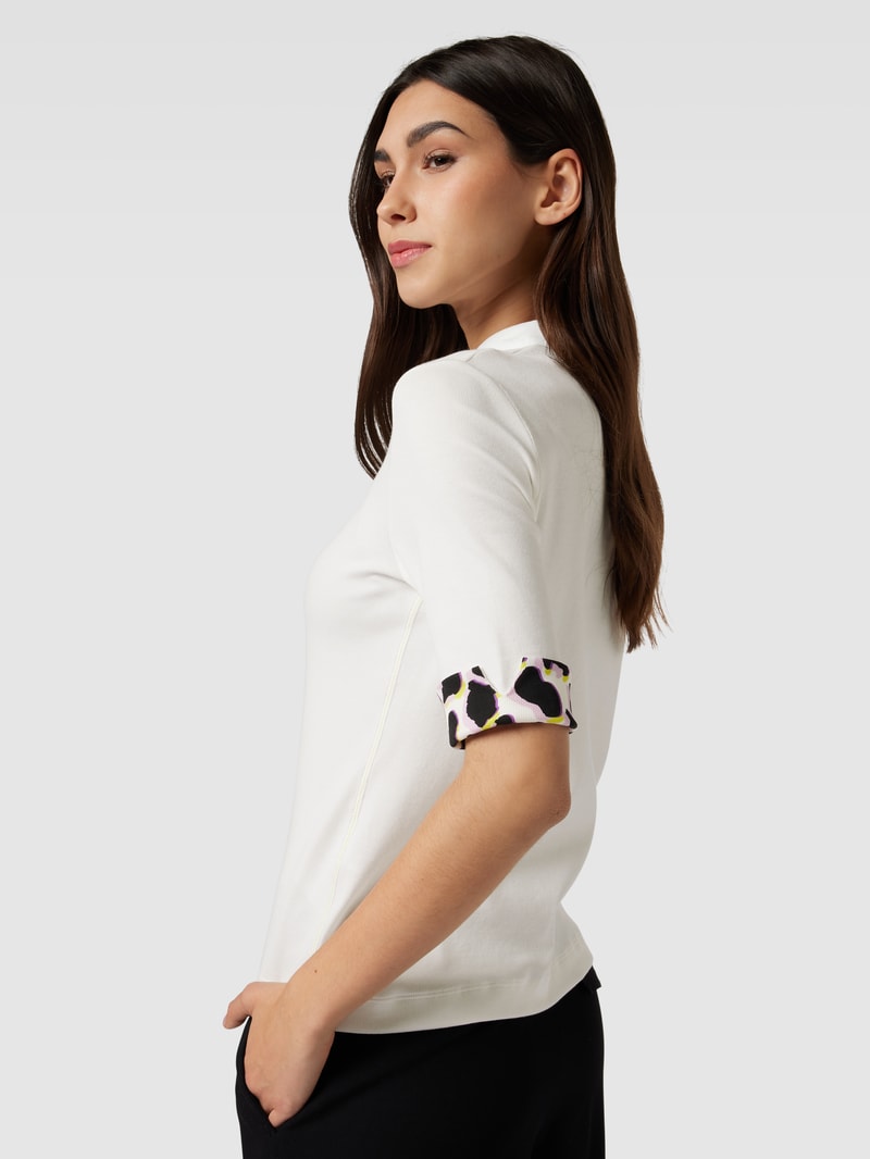 Poloshirt mit Animal-Print in offwhite