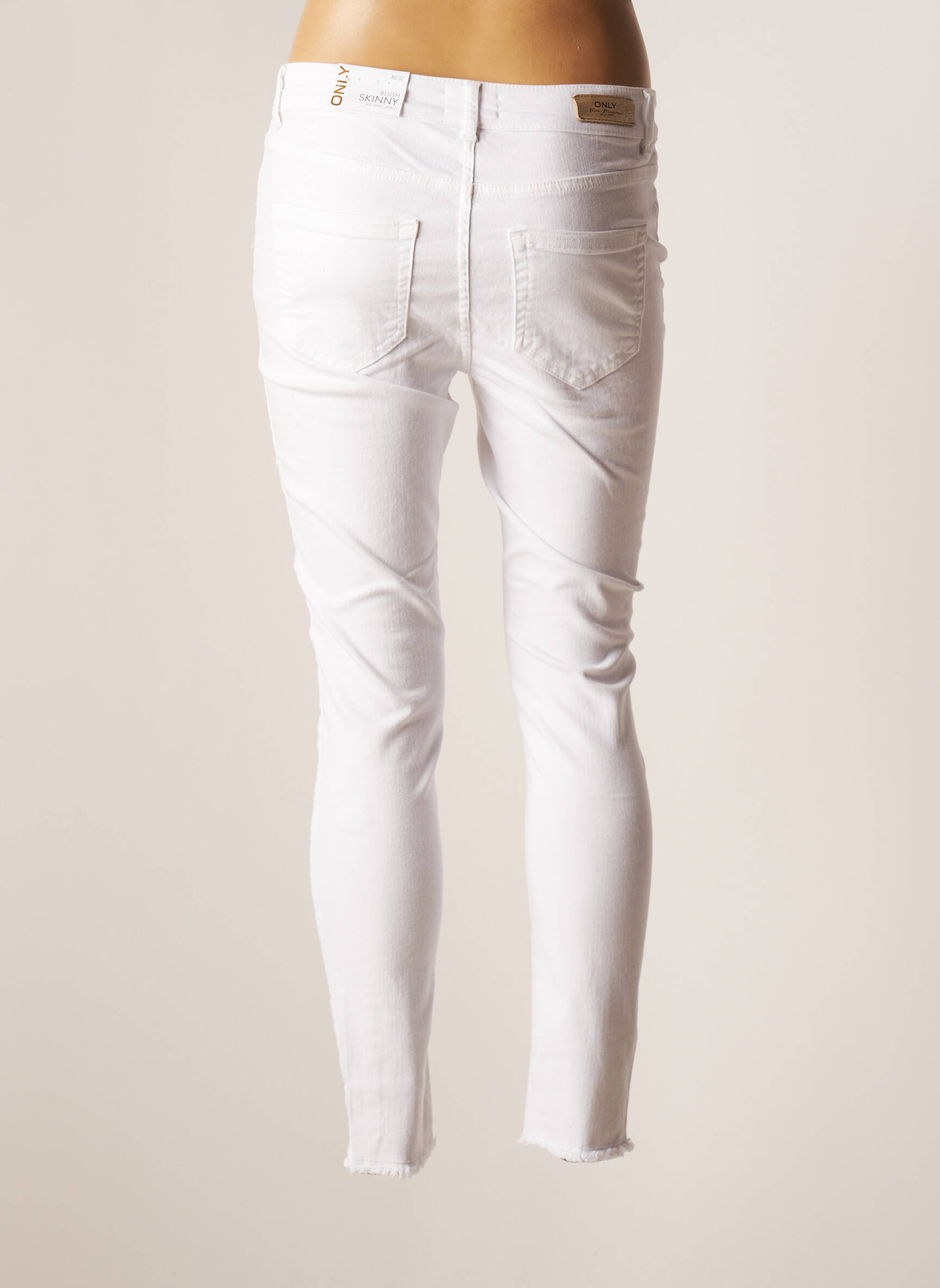 Only Jeans Coupe Slim Femme couleur blanc