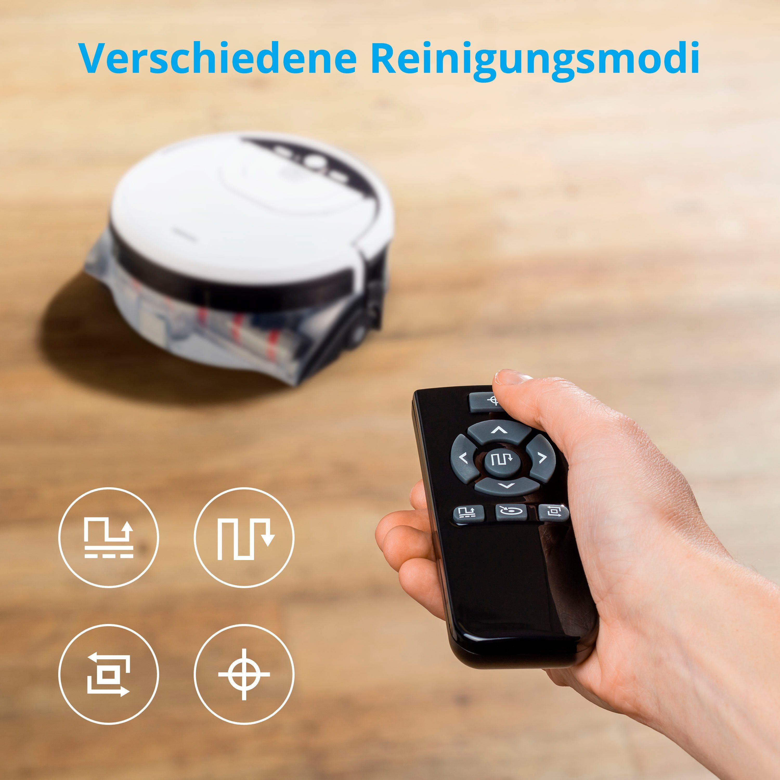 Medion® Wischroboter MD 20053, 25 W, getrennter Frischwasser- und Abwassertank