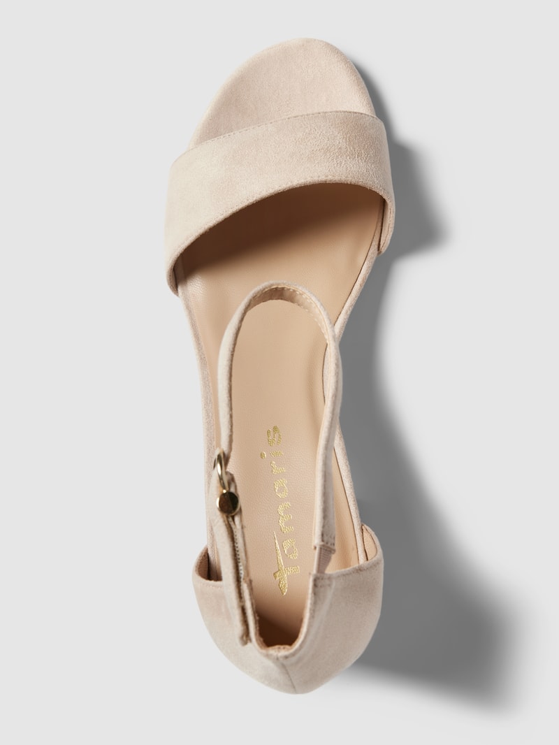 Sandalette in Wildleder-Optik in hellrosa