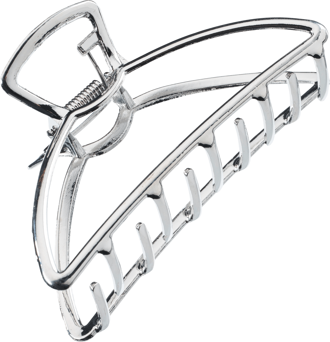 Haarklammer aus Metall Silber-Optik, 1 St