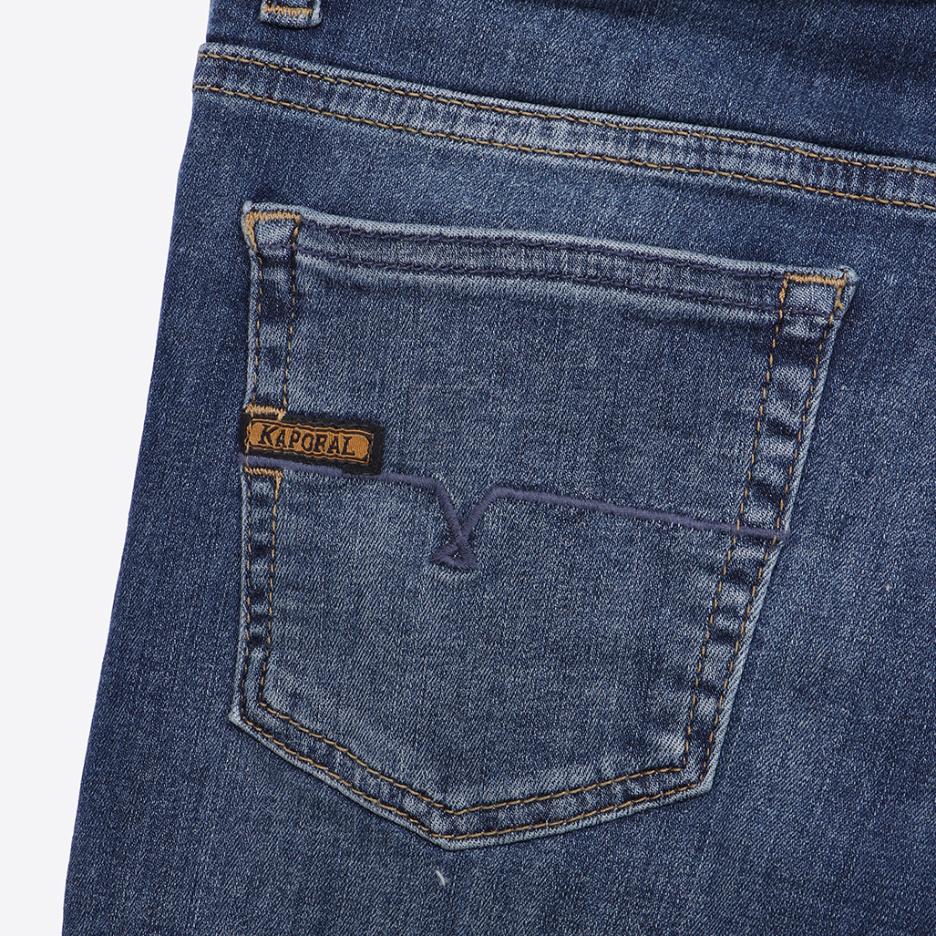 CEGO   Jean bleu délavé, coupe slim
