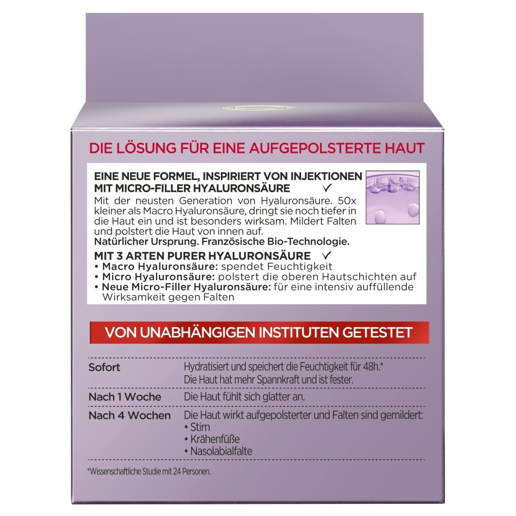 Filler Anti-Aging Tagescreme mit Hyaluronsäure