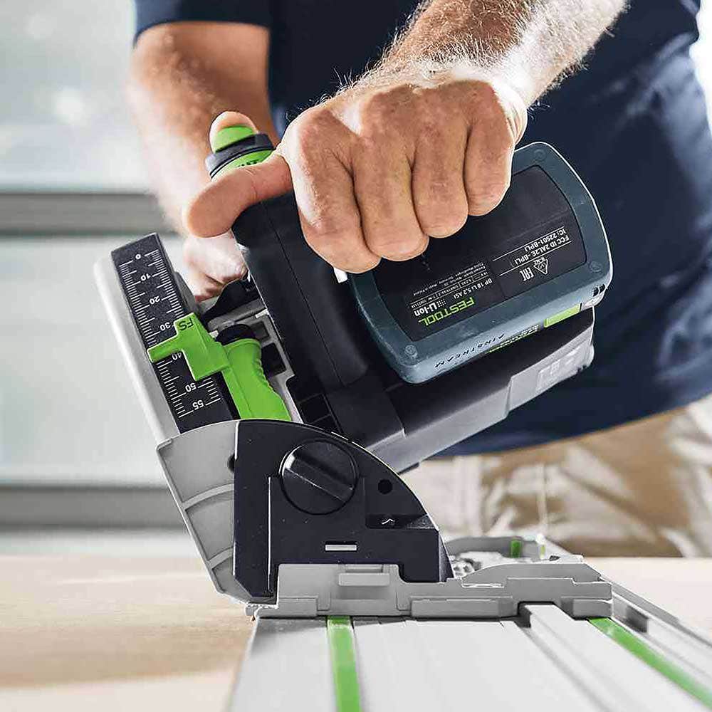 Kit de serra de imersão sem escova FESTOOL 18V com 2 baterias de 5,2 Ah e 160 mm TSC 55K Bluetooth XL (577113)