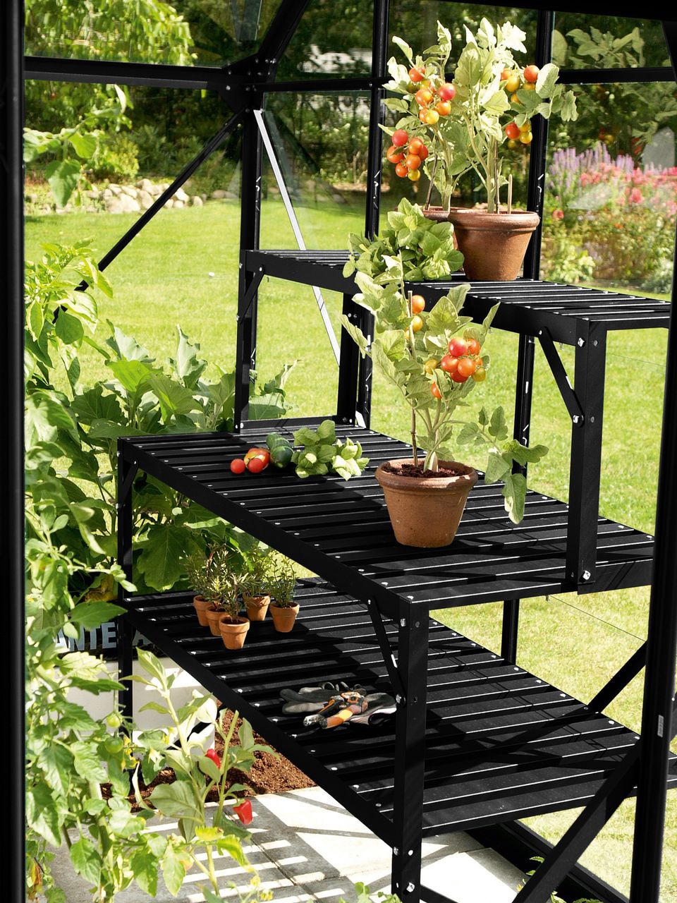 Vitavia Alu-Tischaufsatz, 121x28x39cm, schwarz