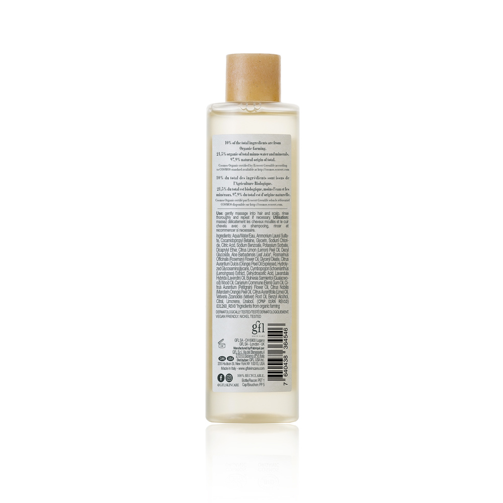 rerum natura SHAMPOOING DOUX A LA LAVANDE AVEC DES NOTES DE FEUILLES D’ORANGE AMERE Shampooing