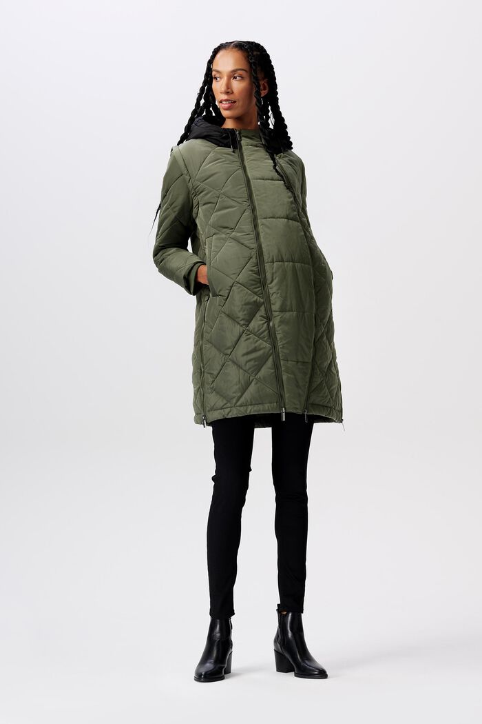 Gepolsterte 3-in-1-Umstandsjacke im Steppdesign