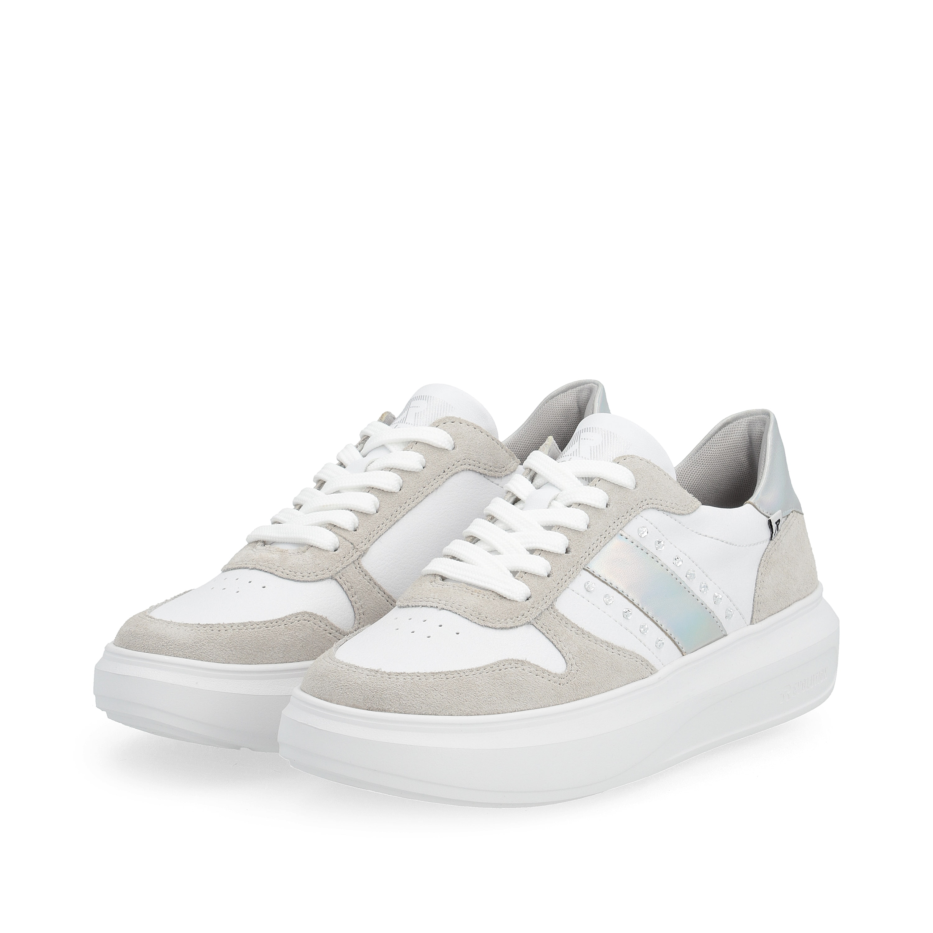 Rieker Damen Sneaker Low clear-white dust-grey