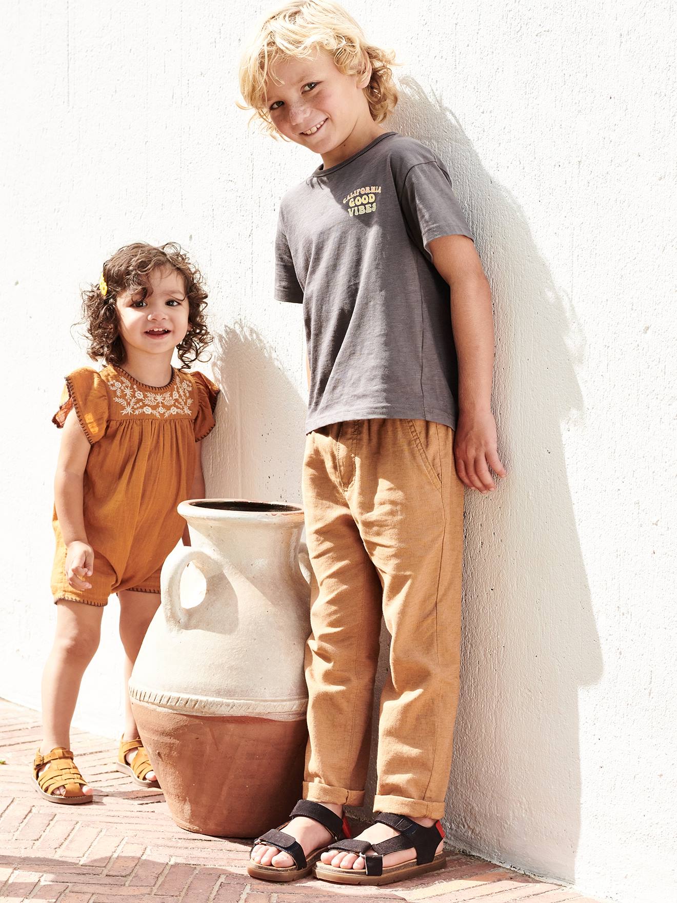 Tee-shirt maxi motif dos garçon gris