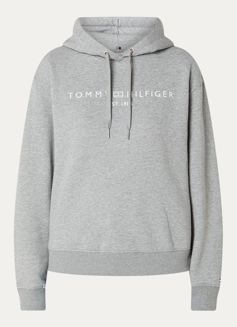 Tommy Hilfiger kapucnis pulóver logós hímzéssel