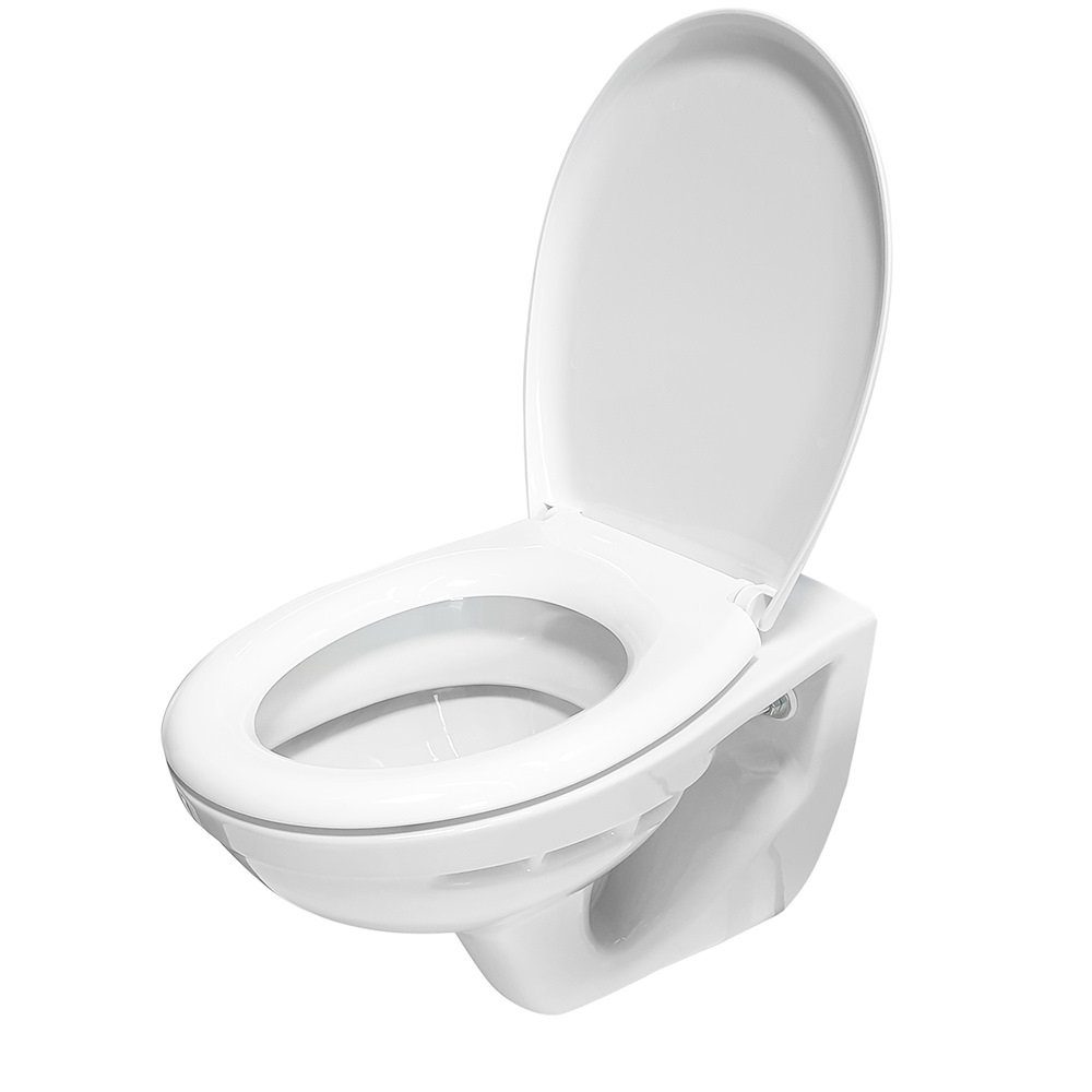 Belvit Tiefspül-WC BV-HW6001KomplettSet, Wandhängend, Abgang waagerecht, Komplettset