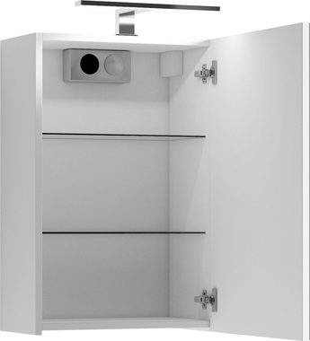 byLIVING Spiegelschrank Spree Breite 40 cm, 1-türig, mit LED Beleuchtung und Schalter-/Steckdosenbox