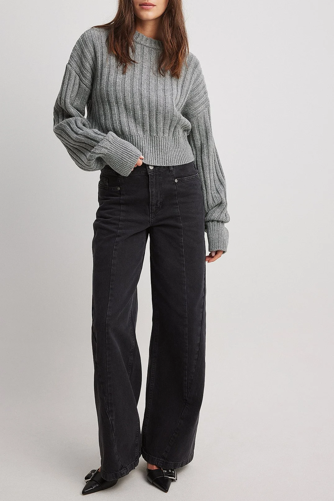 Gerippter Pullover