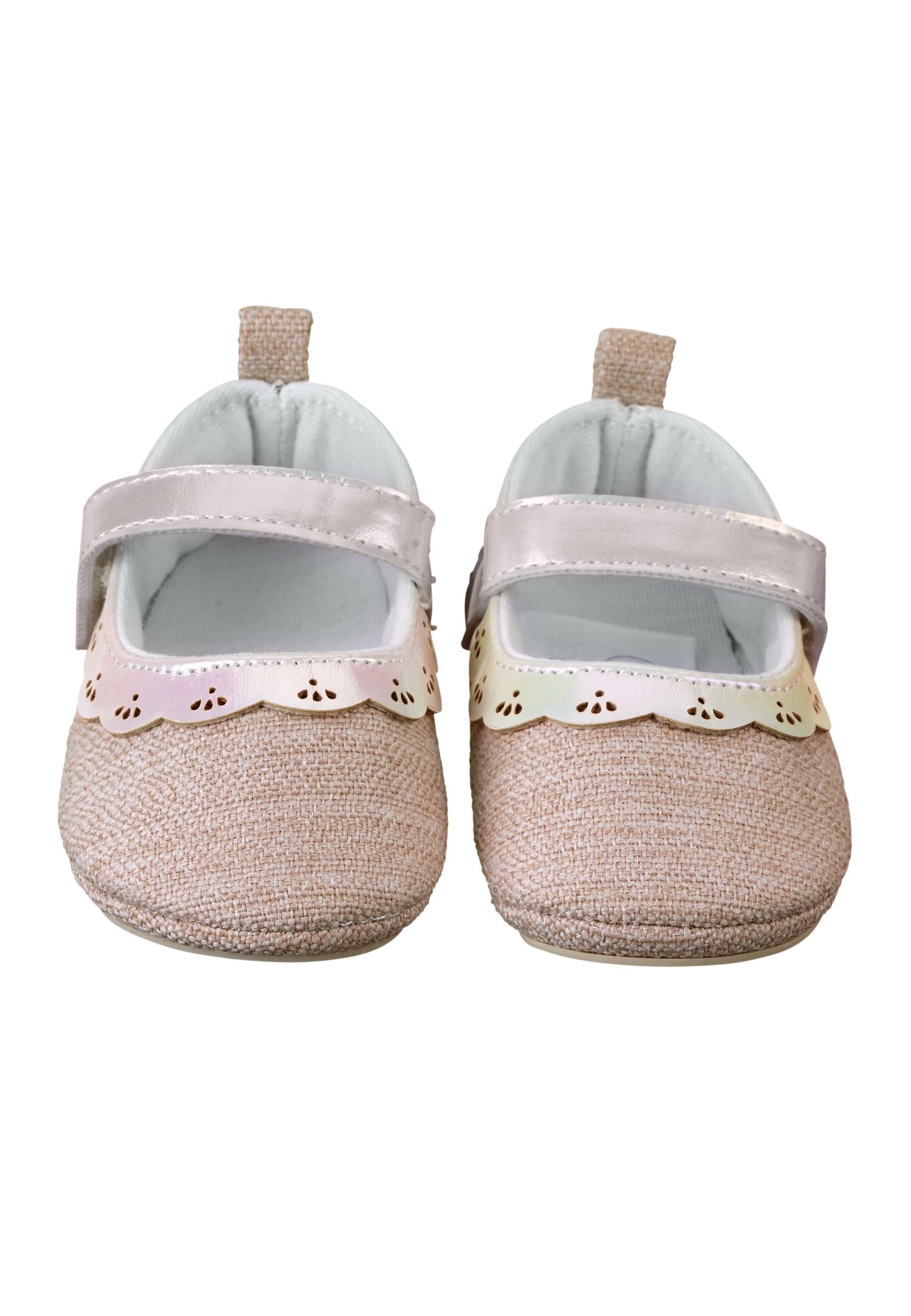 Sterntaler® Babyballerina uni Krabbelschuh (1-tlg., Baby Hausschuhe, Babyschuhe weich gefüttert) Krabbelschuhe Baby mit rutschfester Sohle, Babyschuh mit Lochmuster