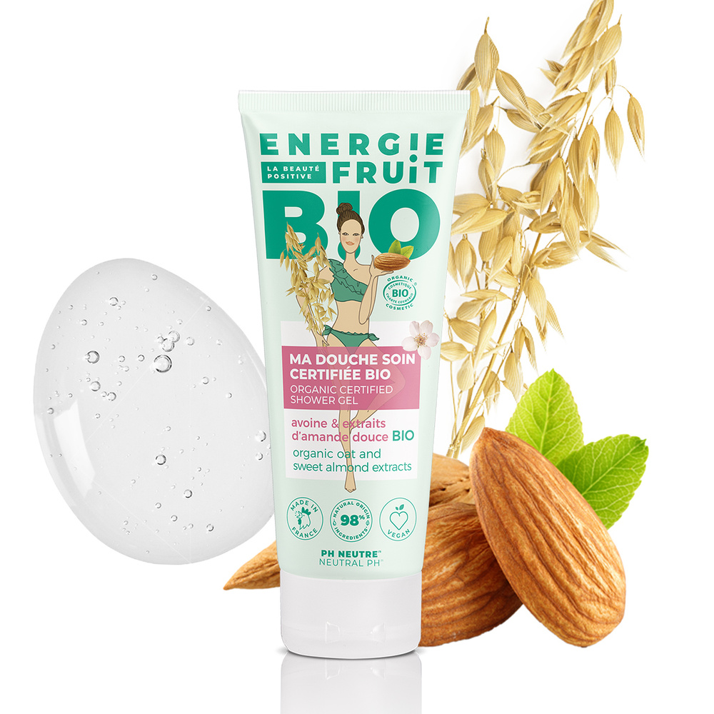 energie fruit MA DOUCHE SOIN BIO | AVOINE & EXTRAIT D'AMANDE DOUCE Gel douche certifié BIO