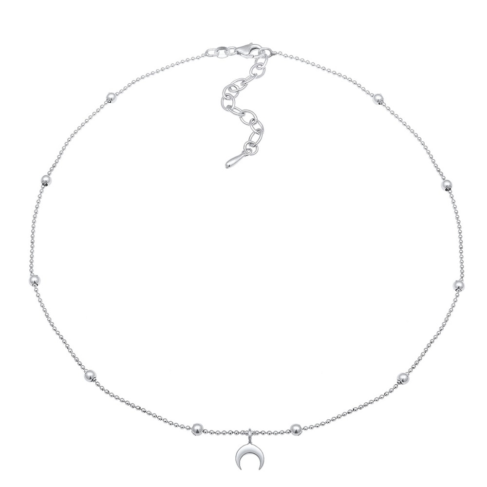 Elli Elli Collier Femme Demi-Lune en Argent Sterling (925/1000) collier