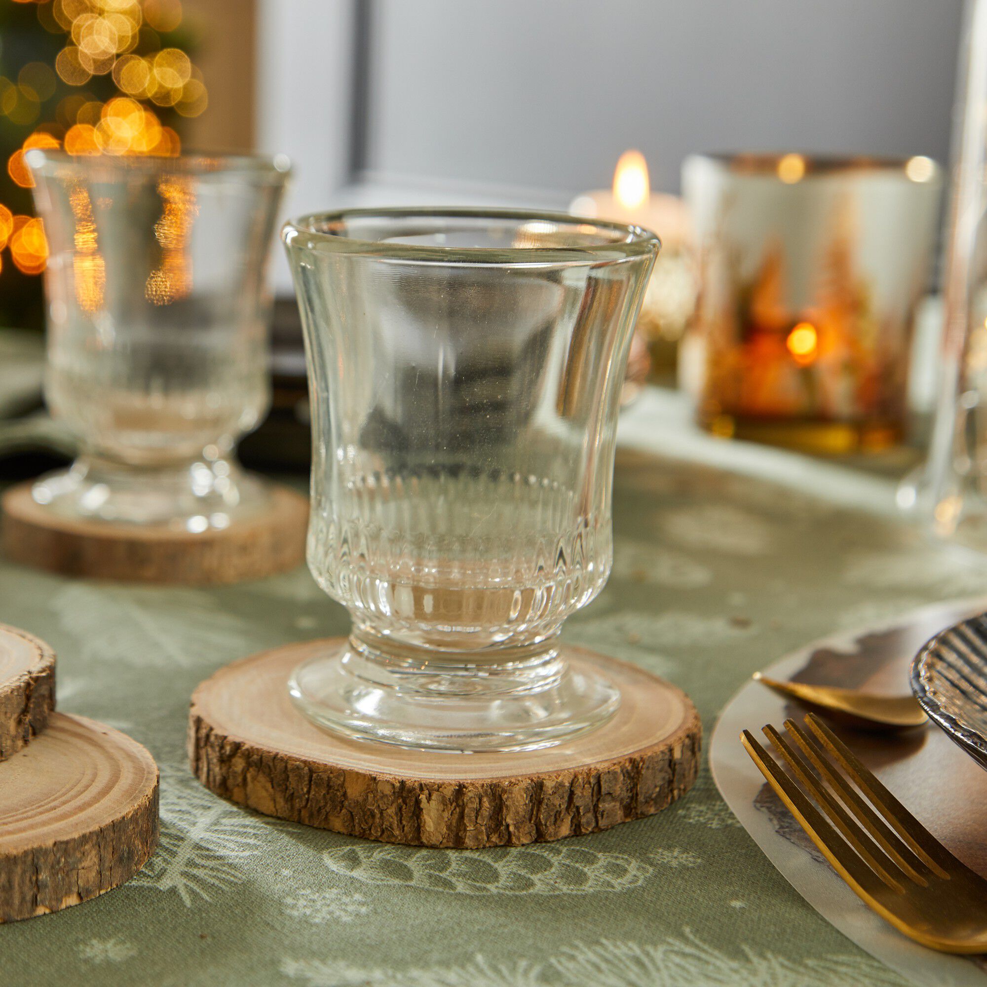 Sous-verres forme rondin de bois