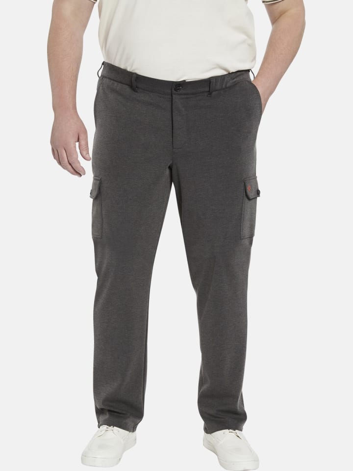 Charles Colby Cargohose BARON CLAY in dunkelgrau melange günstig kaufen