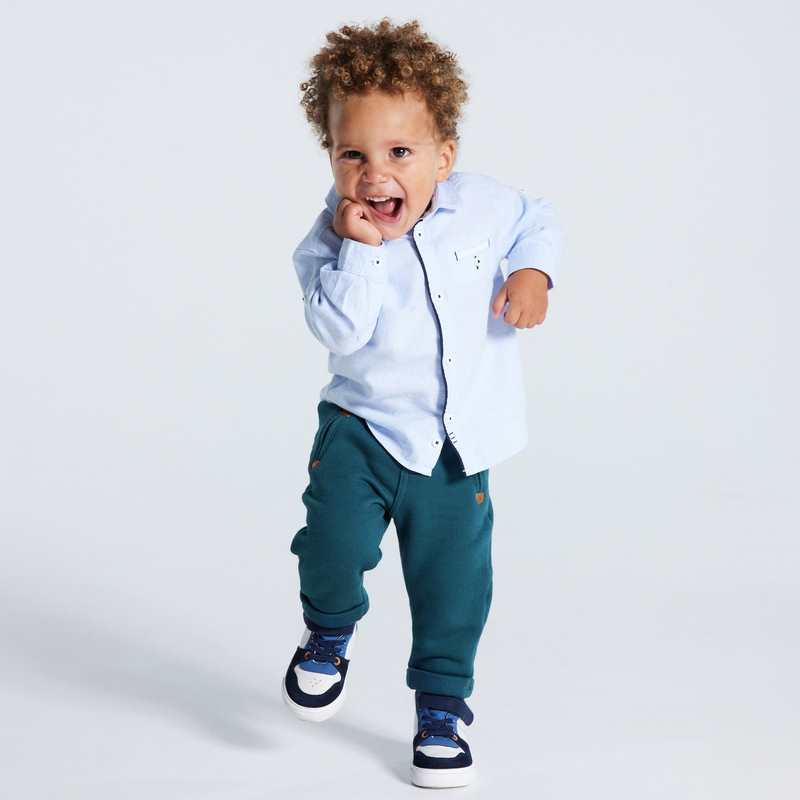 Jogpant molleton vert bébé garçon