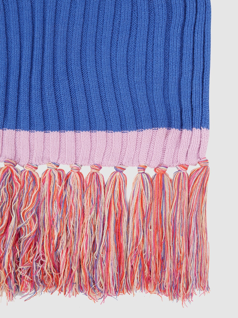 Schal mit Blockstreifen in pink