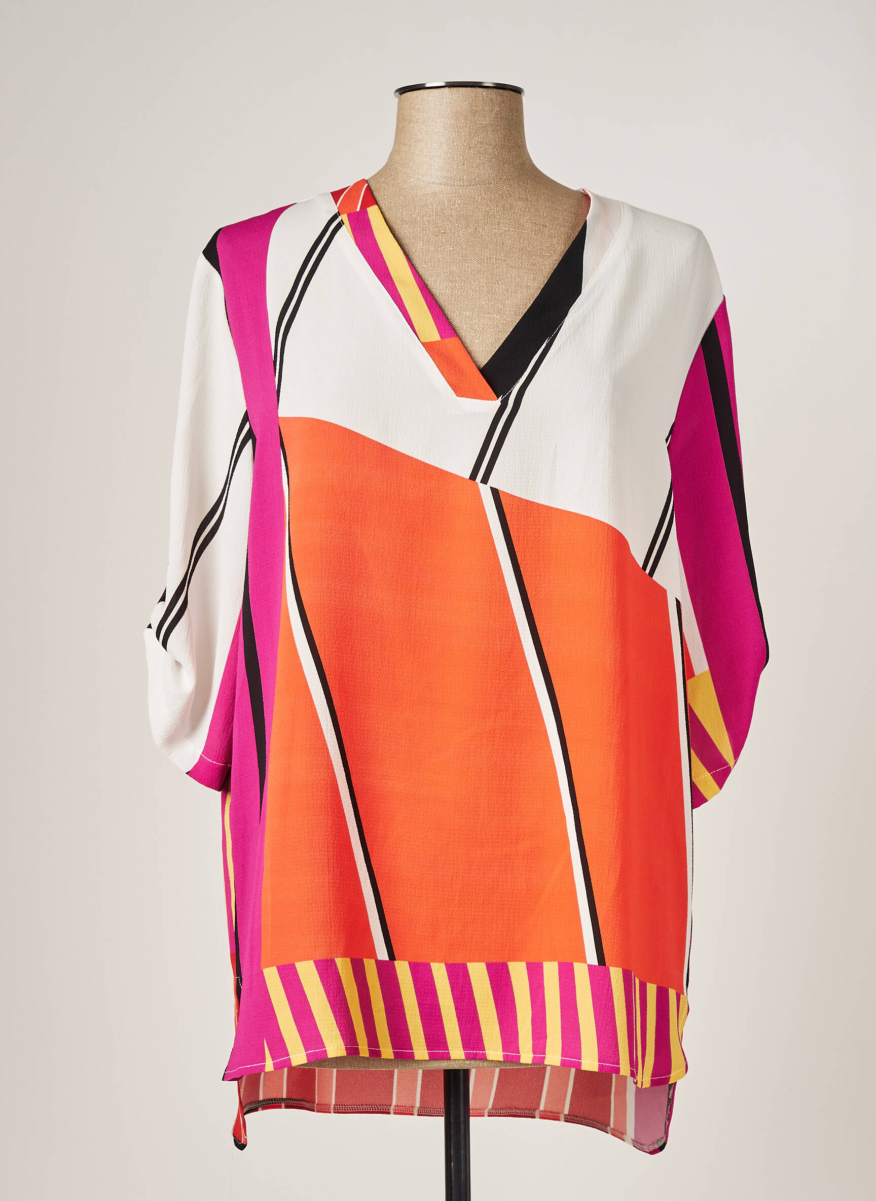 Franck Anna Tuniquemanchecourte Femme couleur orange