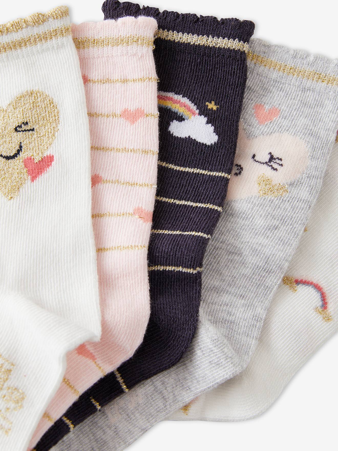 Lot de 5 paires de chaussettes rainbow lot ivoire