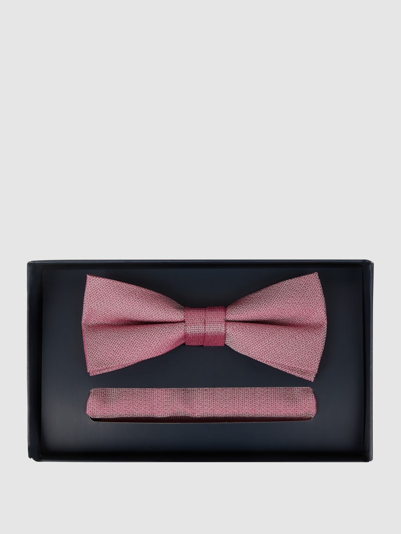 Fliege und Einstecktuch im Set in fuchsia