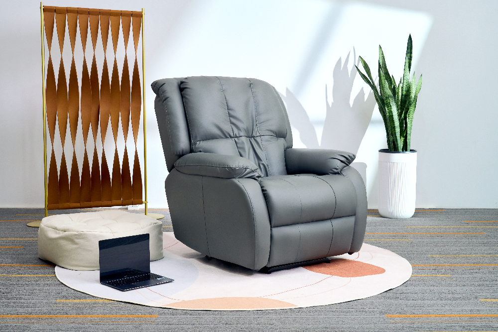 Happy Home Elektrischer Massagesessel mit autom. Rücken- und Beinanhebung & 3D-Mechanismus HWP73-GRA grau
