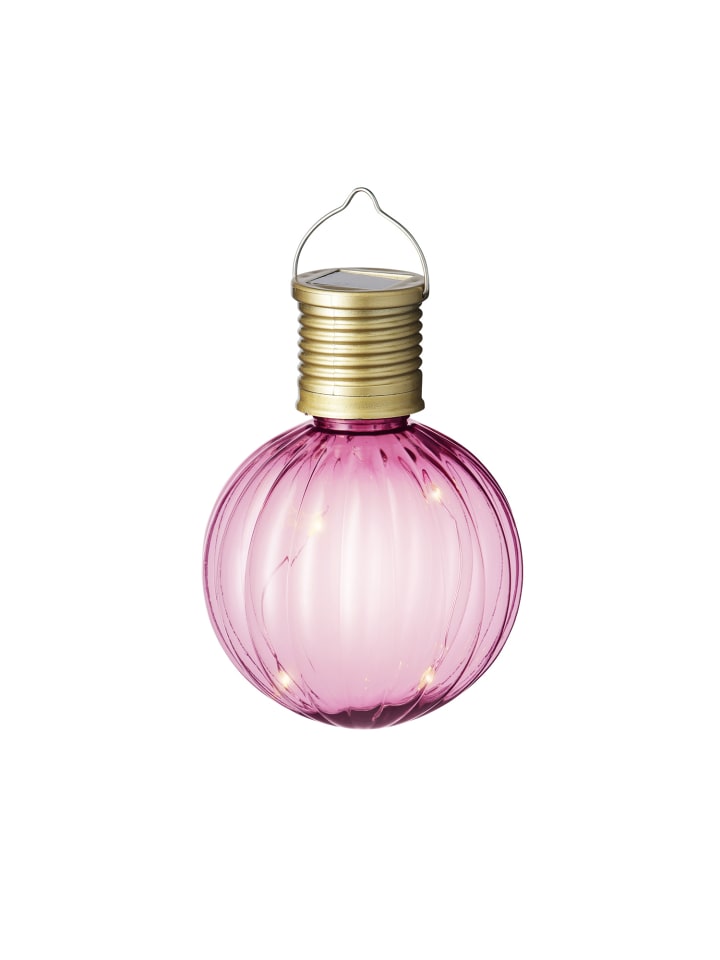 MARELIDA 4er Set LED Solar Glühbirne GLOW H: 11cm in pink günstig kaufen onesize