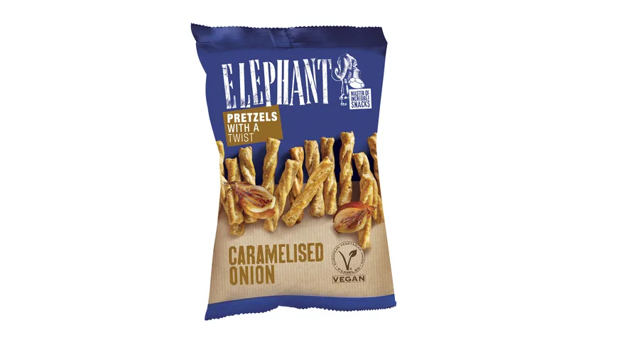 ELEPHANT Twisted Pretzels mit karamellisierten Zwiebeln 160 g