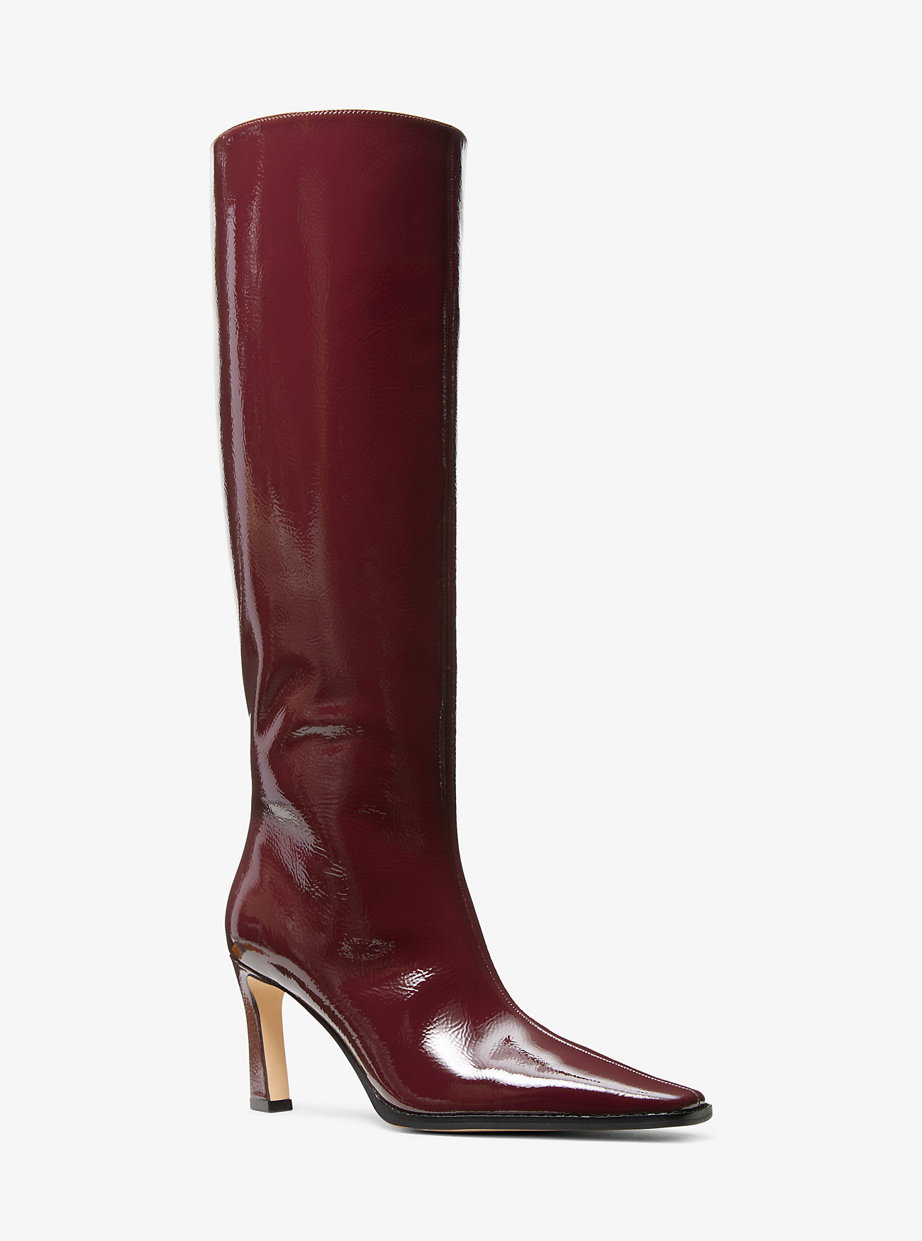 Darrah Patent Leather Boot - OXBLOOD