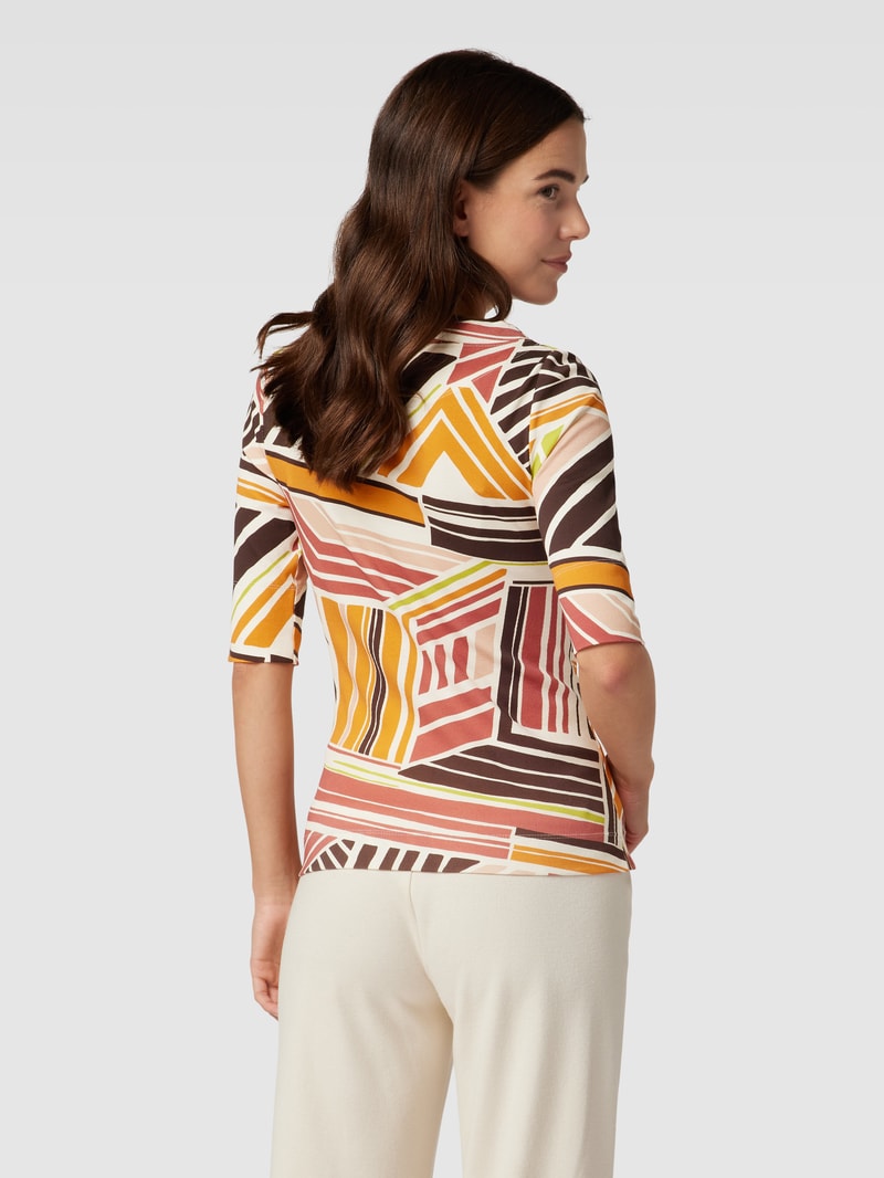 T-Shirt mit 1/2-Arm in rostrot