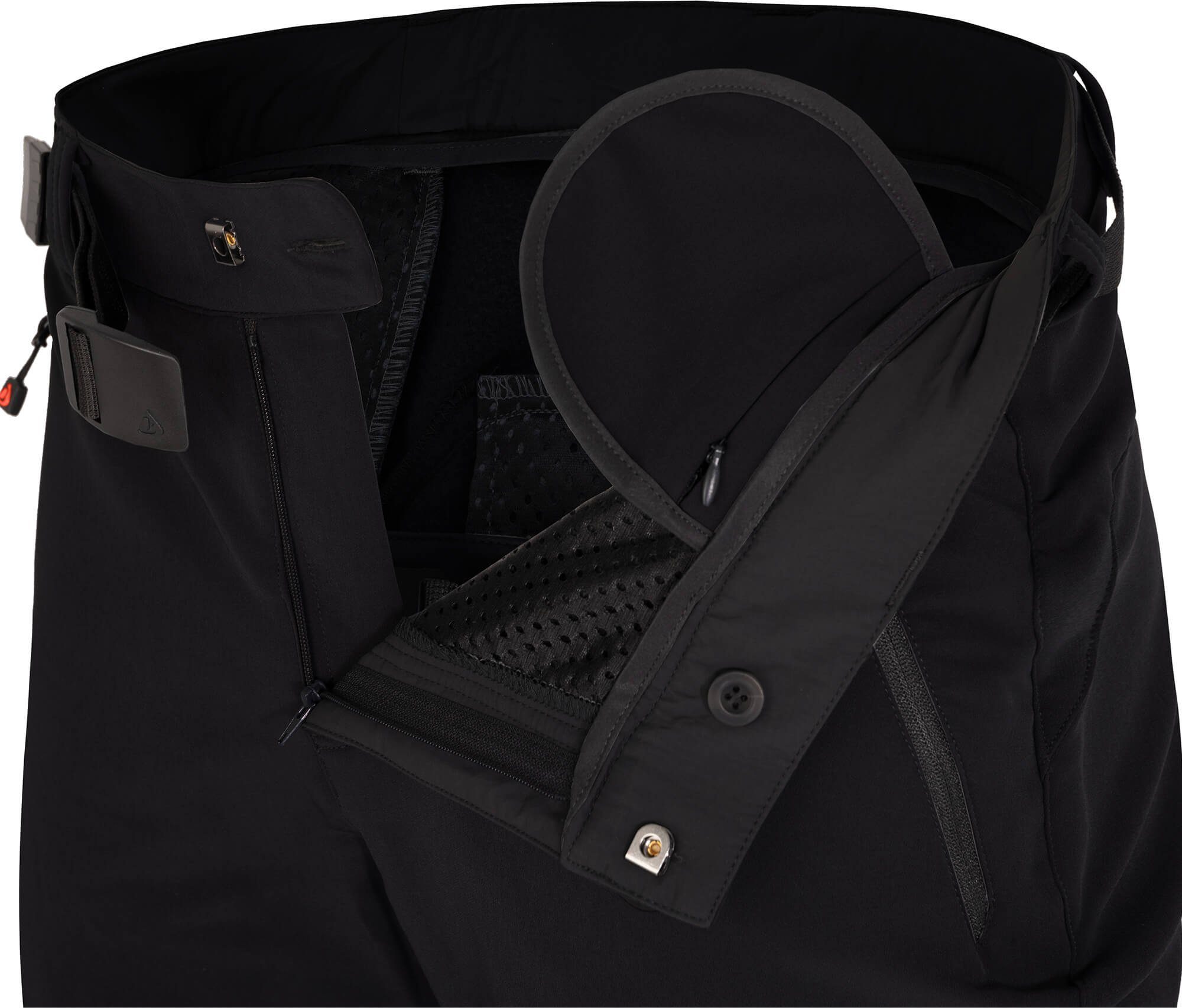 Bergson Outdoorhose VARBERG Herren Winter Wanderhose, aus recyceltem Polyester, Kurzgrößen, schwarz