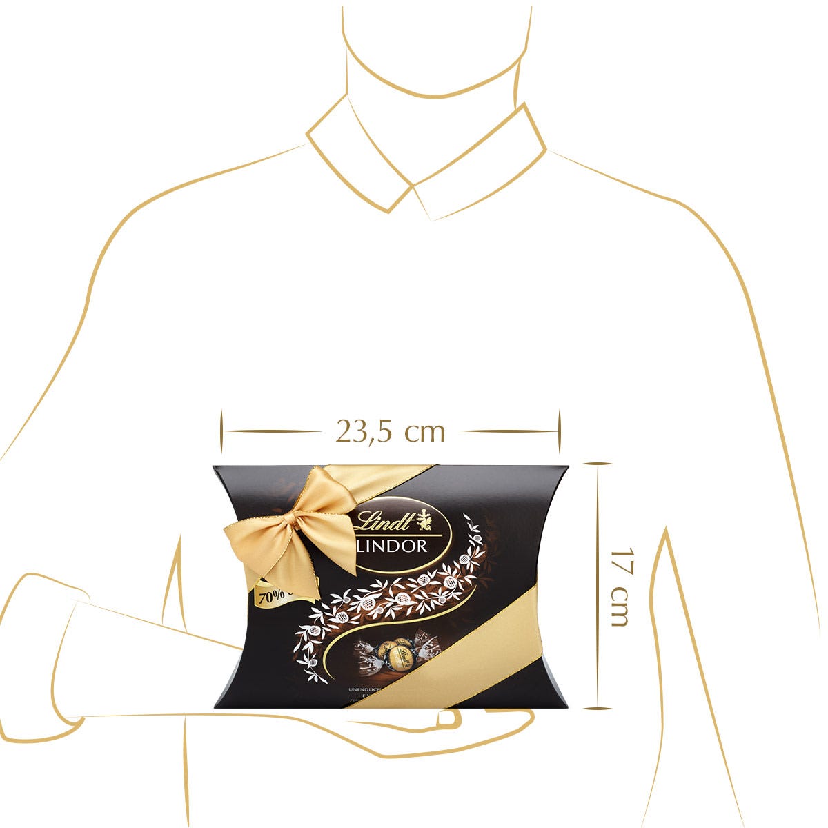 LINDOR Kissenpackung Extra Dark 70%, 322g