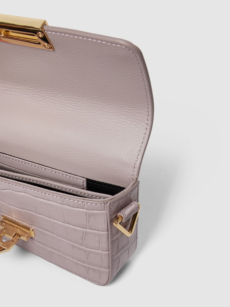 Umhängetasche in Reptil-Optik Modell 'Toast Multi Croco Lilac' in pflaume