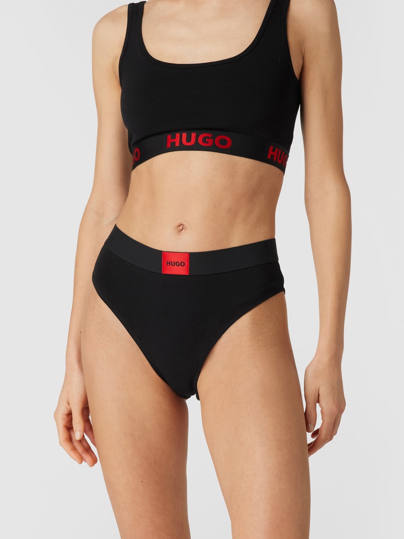 Slip mit Label-Patch in schwarz