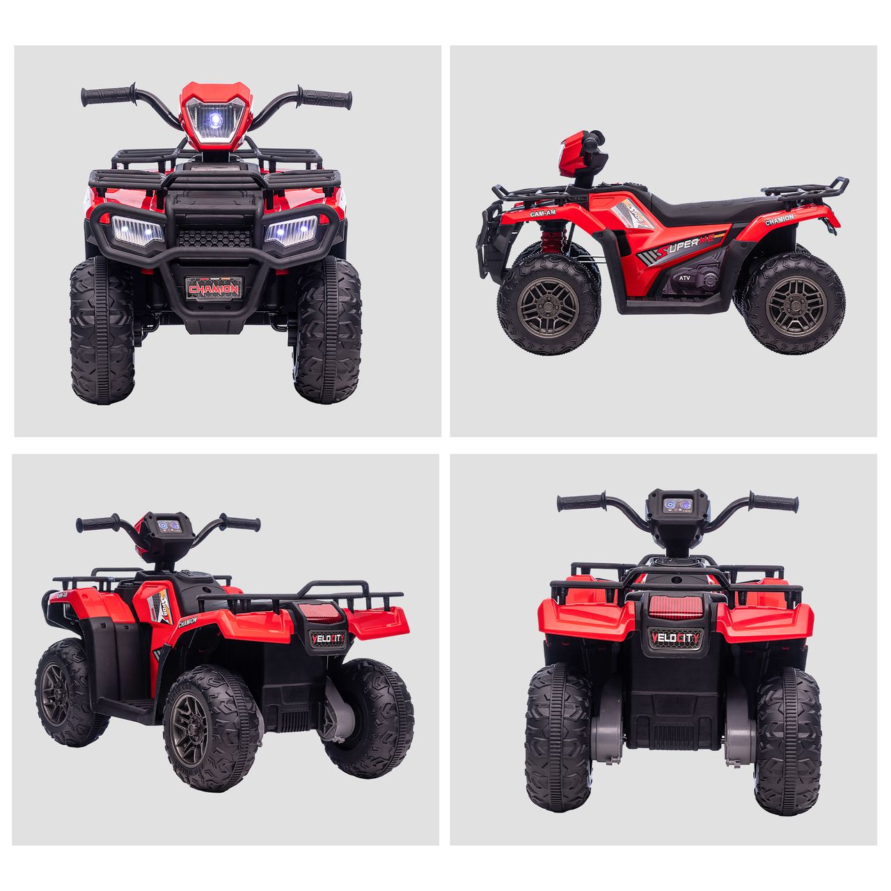 HOMCOM Elektro Kinderquad, Elektroauto, Elektro-Quad, Kinderfahrzeug, Rot