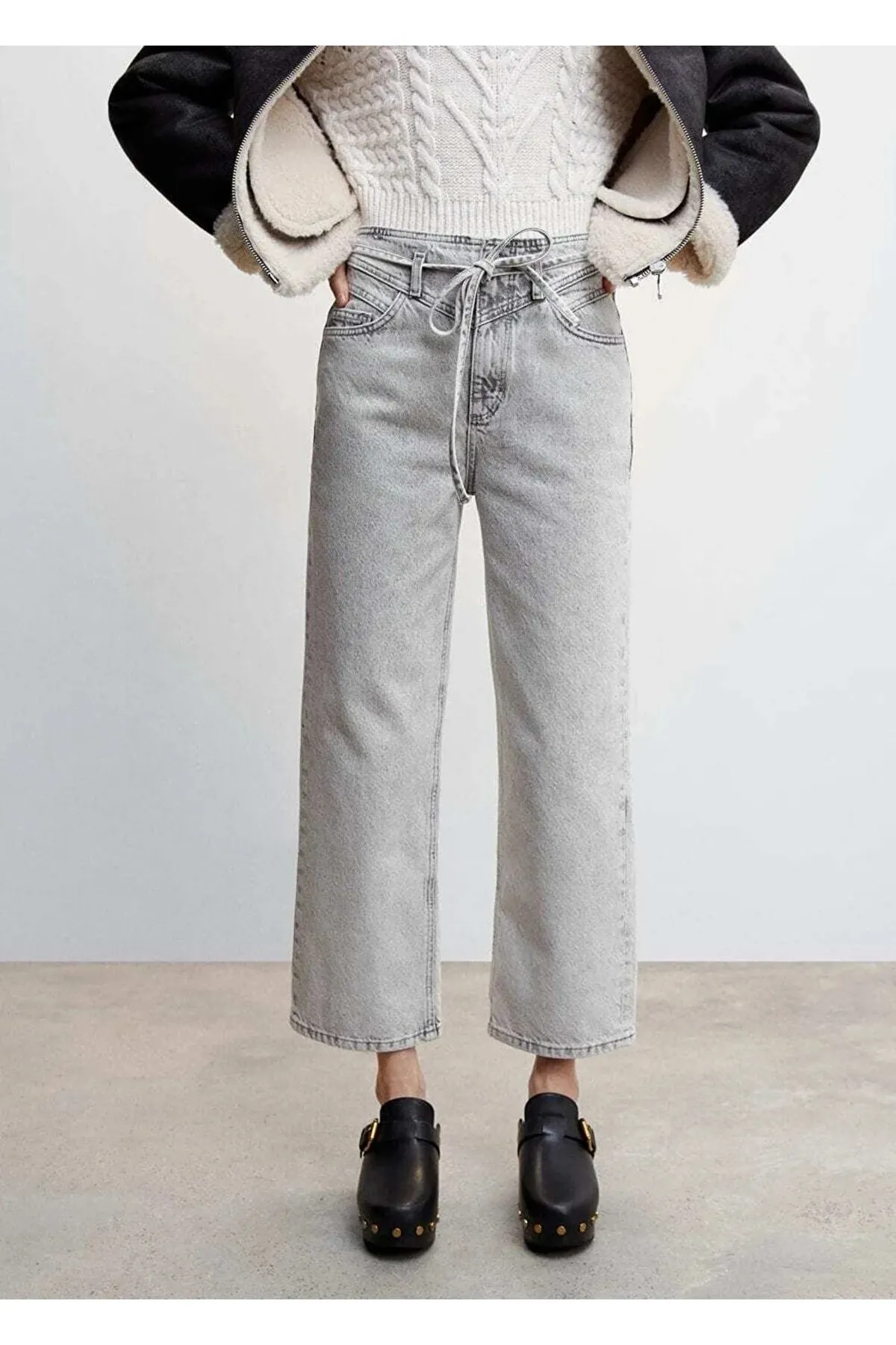MANGO  Graue Damenjeans 37079205