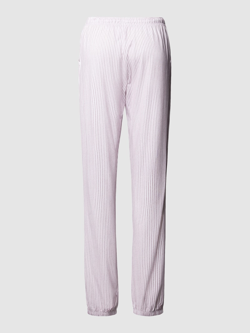 Pyjama-Hose mit Streifenmuster Modell 'Everyday' in bordeaux rot