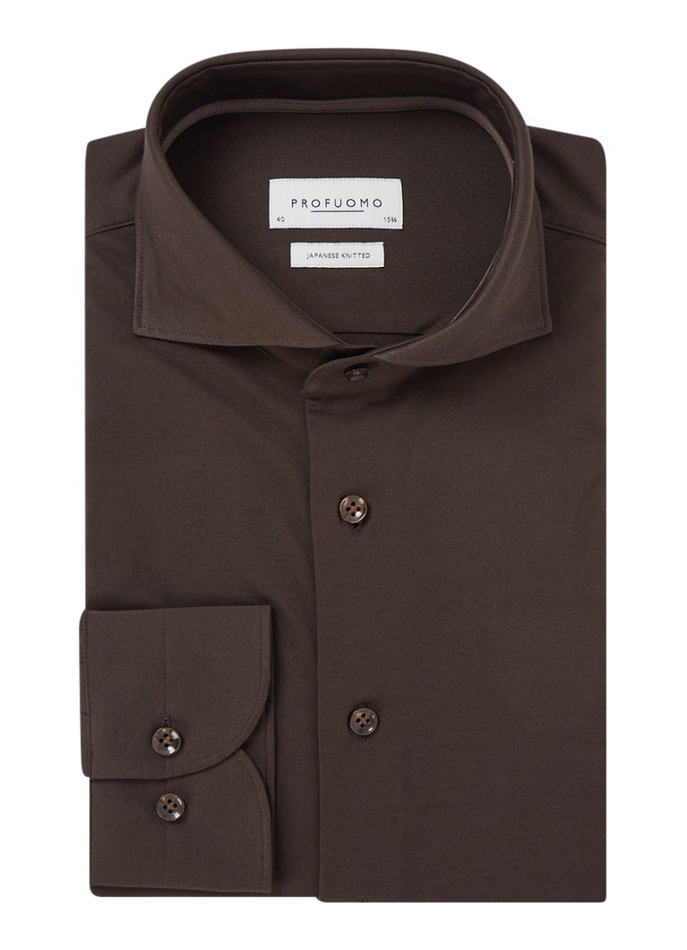 Profuomo Slim fit košulja s izrezanim ovratnikom