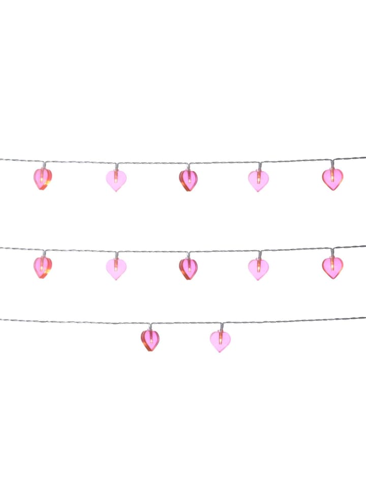 MARELIDA LED Lichterkette Herzen für Valentingstage Muttertag L: 90cm in rosa günstig kaufen onesize