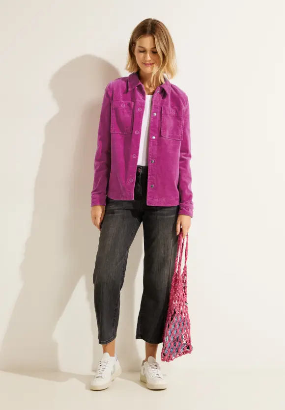 CECIL Cordjacke mit Hemdkragen