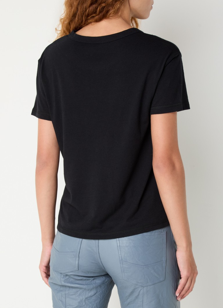 Zadig&Voltaire Marta T-shirt in linen blend with logo